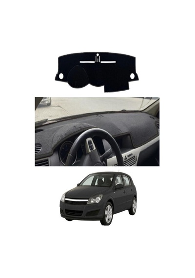 Opel - Astra H 2004-2009 Uyumlu Torpido Koruma Kılıfı - Siyah Şeritli