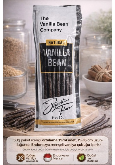 The Vanilla Bean Company Doğal Vanilya Çubuğu 50 G Endonezya Menşeli 15 16 Cm