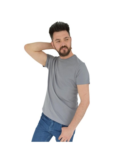 Erkek Sıfır Yaka Tişört Penye Bgl-st02799 001