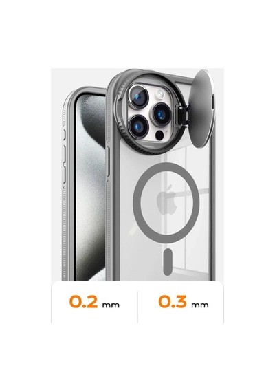 Apple İphone Uyumlu 14 Pro Max Kılıf Teleskop Lens Magsafe Silikon Kapak - Lacivert