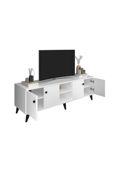 Simple Tv Ünitesi 3 Raflı 4 Kapaklı 150x44x48 Beyaz Beyaz Simple Tv Ünitesi 3 Raflı 4 Kapaklı 150x44x48 Beyaz Beyaz