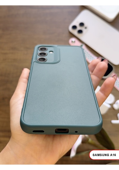 Samsung Galaxy A16 Uyumlu Kamera Korumalı Darbeye Dayanıklı Renk Atmayan Keep Silikon Kılıf Haki