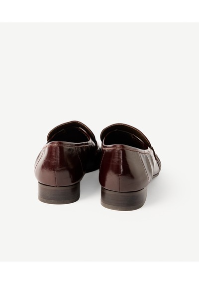 Yargıcı Parlak Deri Loafer 26kkay4079x 016 Bordo