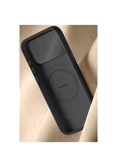 Torras Apple iPhone 17 Pro / 18 Pro Uyumlu O Stand Spin Silicone Serisi Magsafe Kılıf Siyah