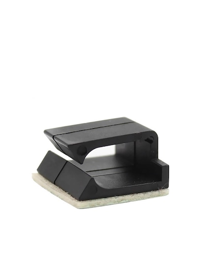 Wcl1005 Kablo Sabitleme Kelepçesi Klipsi Yapışkanlı Duvar Kablo Tutucu 16 x 15 x 8 MM Siyah 10 Adet