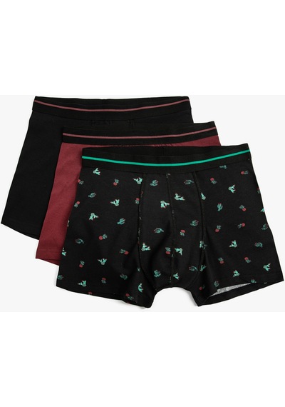 Koton 3'Lü Pamuklu Boxer Seti Kaktüs Baskılı Siyah Desenli 3Slm90015Mk 3Slm90015Mk9D9 Siyah Koton 3'Lü Pamuklu Boxer Seti Kaktüs Baskılı Siyah Desenli 3Slm90015Mk 3Slm90015Mk9D9 Siyah