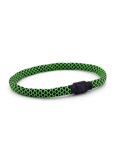 Yeşil Siyah Paracord Ipli Miknatisli Erkek Bileklik M012A Çok Renkli