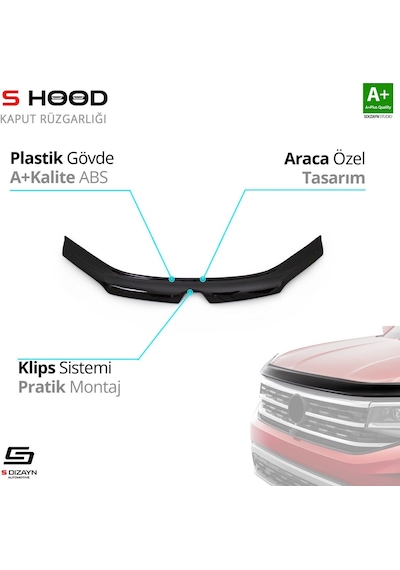 S-dizayn Renault Clio Symbol Abs Plastik Kaput Rüzgarlığı 2013 Üzeri A+kalite
