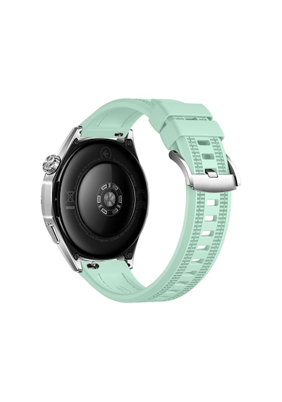 Huawei Watch Gt6 46mm İle Uyumlu Sportstripe Örgü Desen Metal Tokalı Silikon Akıllı Saat Kordonu