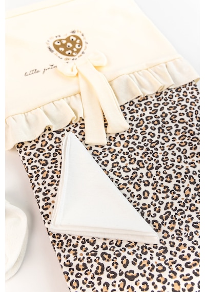 Babymod Leopar Desenli 8'li Kız Bebek Hastane Çıkışı Bebek Takımı
