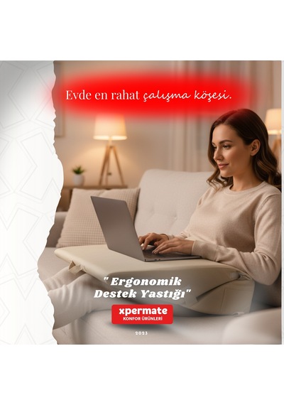 Ergonomik Destek Yastığı Baş, Sırt, Bel Ve Bacak Desteği Bej