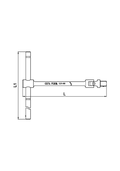 Ceta Form C21-60 1/2’’ T Saplı Oynar Başlı Lokma  Kolu