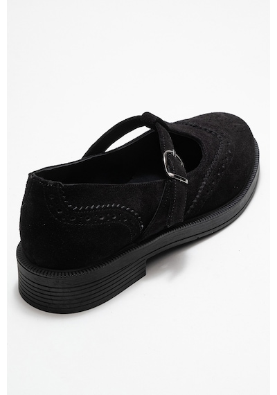 Luvishoes Luvi Shoes Janney Siyah Süet Hakiki Deri Bantlı Kadın Loafer Ayakkabı SIYAH SUET Luvishoes Luvi Shoes Janney Siyah Süet Hakiki Deri Bantlı Kadın Loafer Ayakkabı SIYAH SUET