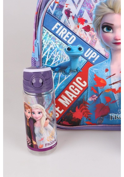 Dekomus Lisanslı Elsa Frozen Salto Ice Magıc "okul Çantası,beslenme Kabı Ve 500 Ml Trıtan Matara Okul Seti Altın