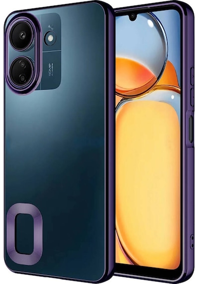 Kilifone - Xiaomi Uyumlu Redmi 13c - Kılıf Kamera Korumalı Tatlı Sert Omega Kapak - Derin Mor