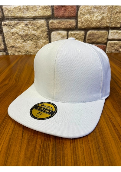 Hamze Hip Hop Snapback Rapper Basic Gabardin Cap Şapka Beyaz