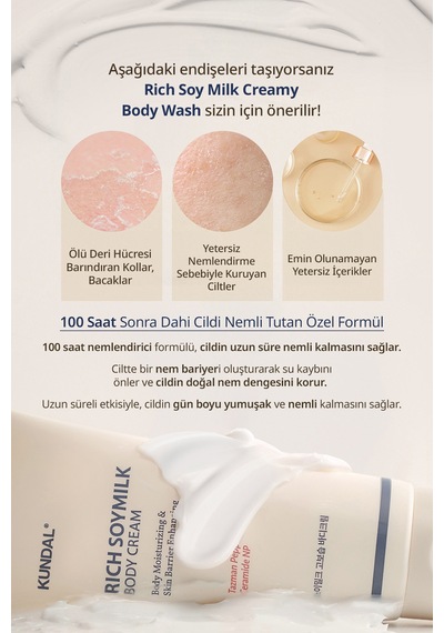 Kundal Yoğun Nemlendirici/besleyici Vücut Kremi Rick Soymilk Creamy Body Cream Mellowvanilla 200 ML