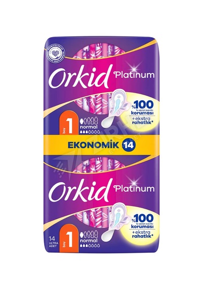 4 Adet Orkid Platinum Ekonomik Normal Ultra Hijyenik Ped 14'lü