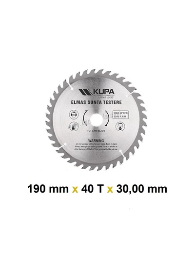 Kupa Elmas Sunta Testeresi - 190 Mm x 40 T x 30.00 Mm