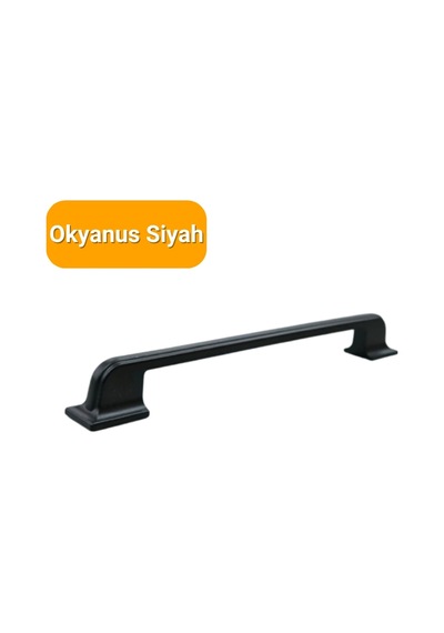 50 Adet Okyanus Siyah Metal Mobilya Kulpu 160mm - 192mm Siyah
