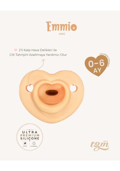 Tgm Baby Ultra Premium Silikon Kalpli Emzik Mini Turuncu