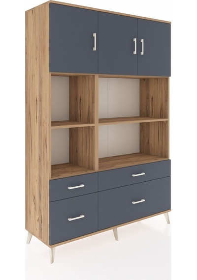 Hyperion Dolap 8 Raflı 4 Çekmeceli 3 Kapaklı 132x44x195 Çam-antrasit/antrasit Antrasıt/antrasıt Hyperion Dolap 8 Raflı 4 Çekmeceli 3 Kapaklı 132x44x195 Çam-antrasit/antrasit Antrasıt/antrasıt