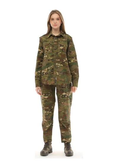 Erkek&kadın Outdoor Taktik Gömlek Pantolon İkili Takım Multicam - 615509040 Multicam