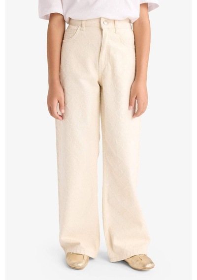 Defacto Wide Leg Gabardin Pantolon Kız Çocuk G1621A825AU