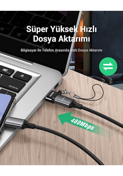 Ugreen Usb-a Erkek - Usb-c Dişi Çevirici Dönüştürücü Adaptör, 50568