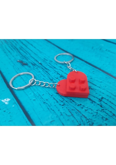 Seninle Anlam Bulurum Lego Kalp Anahtarlık 2'li