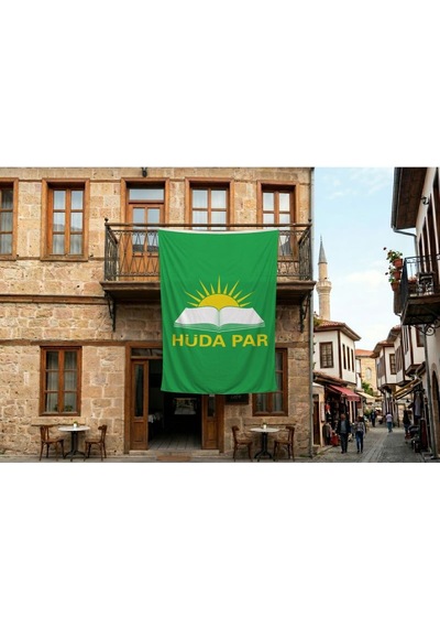 Hüda Par Bayrağı 140gr Premium Raşel Kumaş 300x450cm Diğer