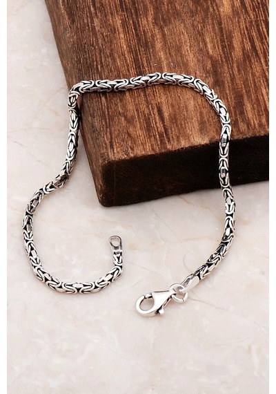 Omar Silver Kral Oval Bileklik 2,20Mm 21/22Cm 6,20 Gr.