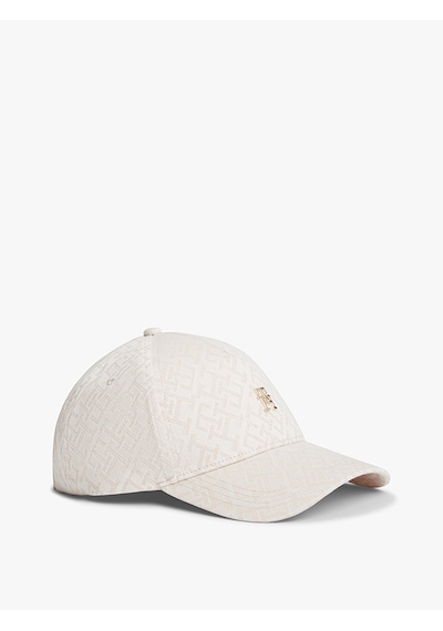 Tommy Hilfiger Th Monogram Jacq Cap Kadın Bej Şapka - Aw0aw18331