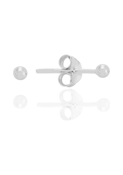Gümüş 2 Mm Gümüş Top Küpe Barcode Gümüş
