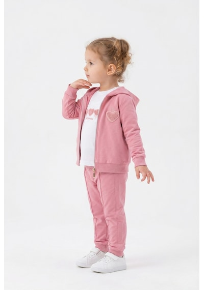 Toontoy Kids Toontoy Kız Çocuk 3'lü Eşofman Takımı Uzun Kollu Bisiklet Yaka Nakışlı T-shirt - Kapüşonlu Fermuarlı Hırka- Beli Paçası Lastikli Eşofman Altı 25041 Gülkurusu Toontoy Kids Toontoy Kız Çocuk 3'lü Eşofman Takımı Uzun Kollu Bisiklet Yaka Nakışlı T-shirt - Kapüşonlu Fermuarlı Hırka- Beli Paçası Lastikli Eşofman Altı 25041 Gülkurusu