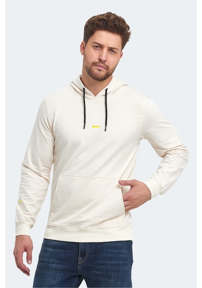 Slazenger Oslo In Erkek Kapüşonlu Cepli Bej Sweatshirt Bej
