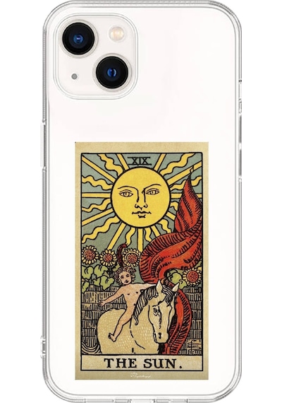Apple Uyumlu iPhone 13 Mini Şeffaf Kılıf The Sun Tasarımlı