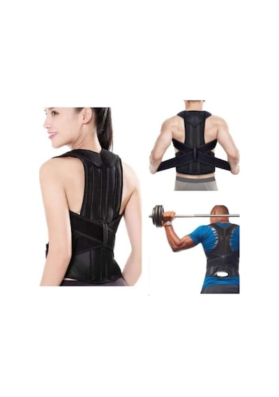 Fit Women Medikal Dik Duruş Sırt-bel Korsesi Kadın-erkek Kamburluk Önleyici Dik Duruş Sporcu Korsesi 4422 Siyah