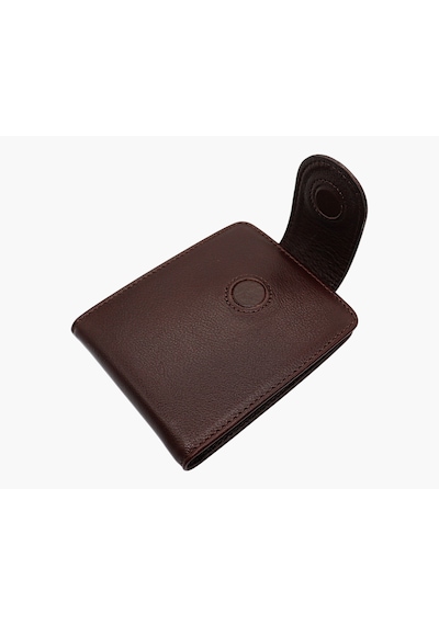 Westpolo Hakiki Deri Mıknatıslı Kağıt Para Ve Bol Kart Bölmeli Unisex Cüzdan - Kahverengi Kahverengi