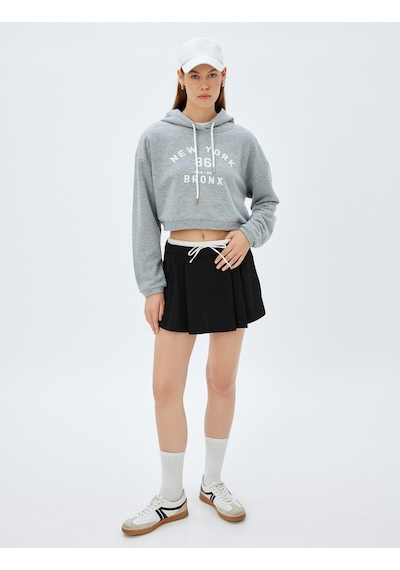 Koton Crop Kapşonlu Sweatshirt Kolej Temalı Baskılı Üç İplik Rahat Kalıp Gri 5wak10231ek Gri Koton Crop Kapşonlu Sweatshirt Kolej Temalı Baskılı Üç İplik Rahat Kalıp Gri 5wak10231ek Gri