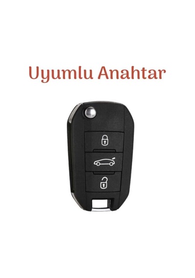 Peugeot 208 301 307 308 508 2008 3008 Partner Van Anahtar Kılıfı Anahtarlı Model Siyah/gold