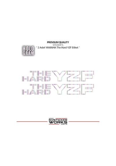Yamaha The Hard Yzf Sticker Yüksek Kalite Folyo 2 Adet Sticker Etiket 74823975