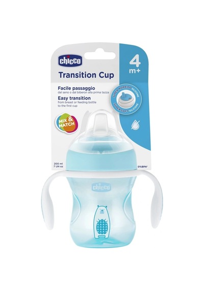 Chicco Yumuşak Uçlu Geçiş Bardağı 4 Ay+ Kız Mavi