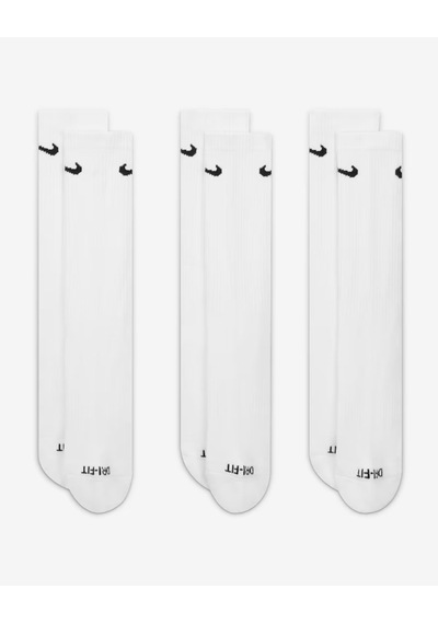 Nike Sx6888-100 Everyday Plus Destekli Antrenman Crew Çorapları 3 Çift Beyaz