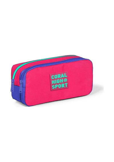 Coral High Sport Neon Mercan Lavanta İki Bölmeli Kalem Çantası 22
