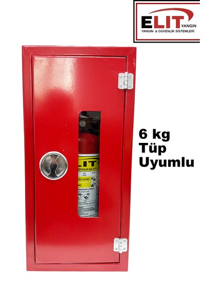6 Kg Yangın Tüpü Dolabı Metal Kırmızı Tüp Dahil Değil