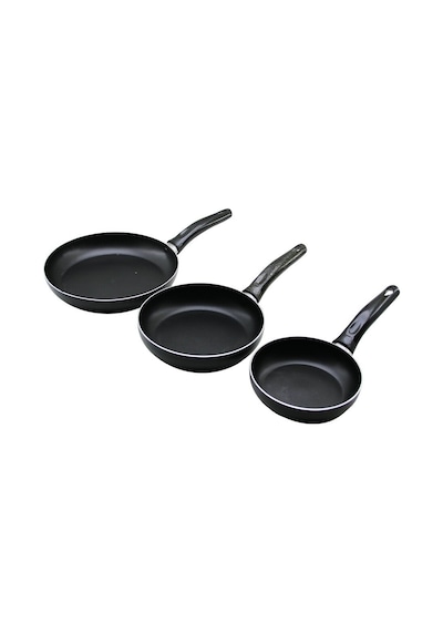 Tavacı Asmin 3 Parça Teflon Tava Seti Siyah Bakalit Saplı 16-20-24cm