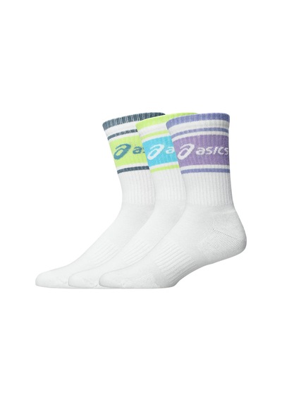 Asics 3 Pack Logo Crew Unisex Beyaz Koşu Çorap 3033c295-751
