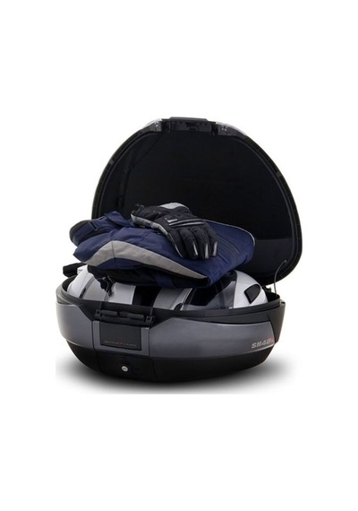 Motosiklet Arka Çanta Titanium Siyah Koyu Gri Motor Arka Topcase 48 Litre Renkli
