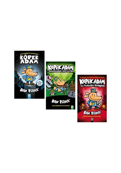 Köpek Adam Seti İlk 3 Kitap Köpek Adam + Tasmasından Kurtuluyor + İki Kediciğin Hikayesi